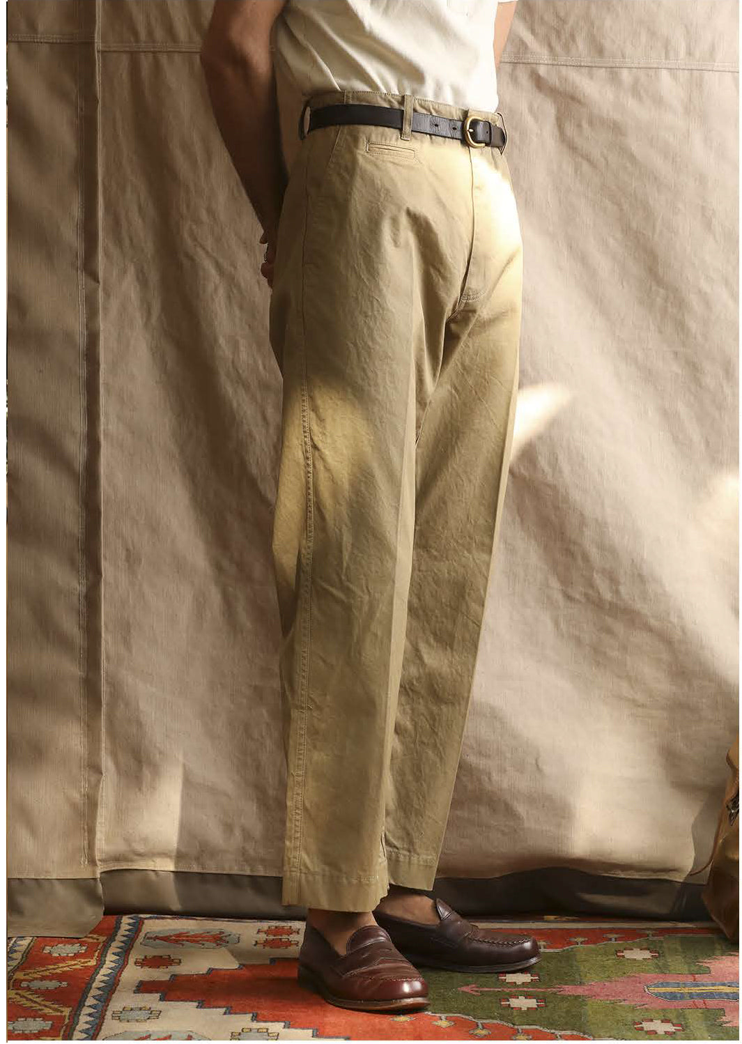 Axel Washed Gabardine Pant - Navy