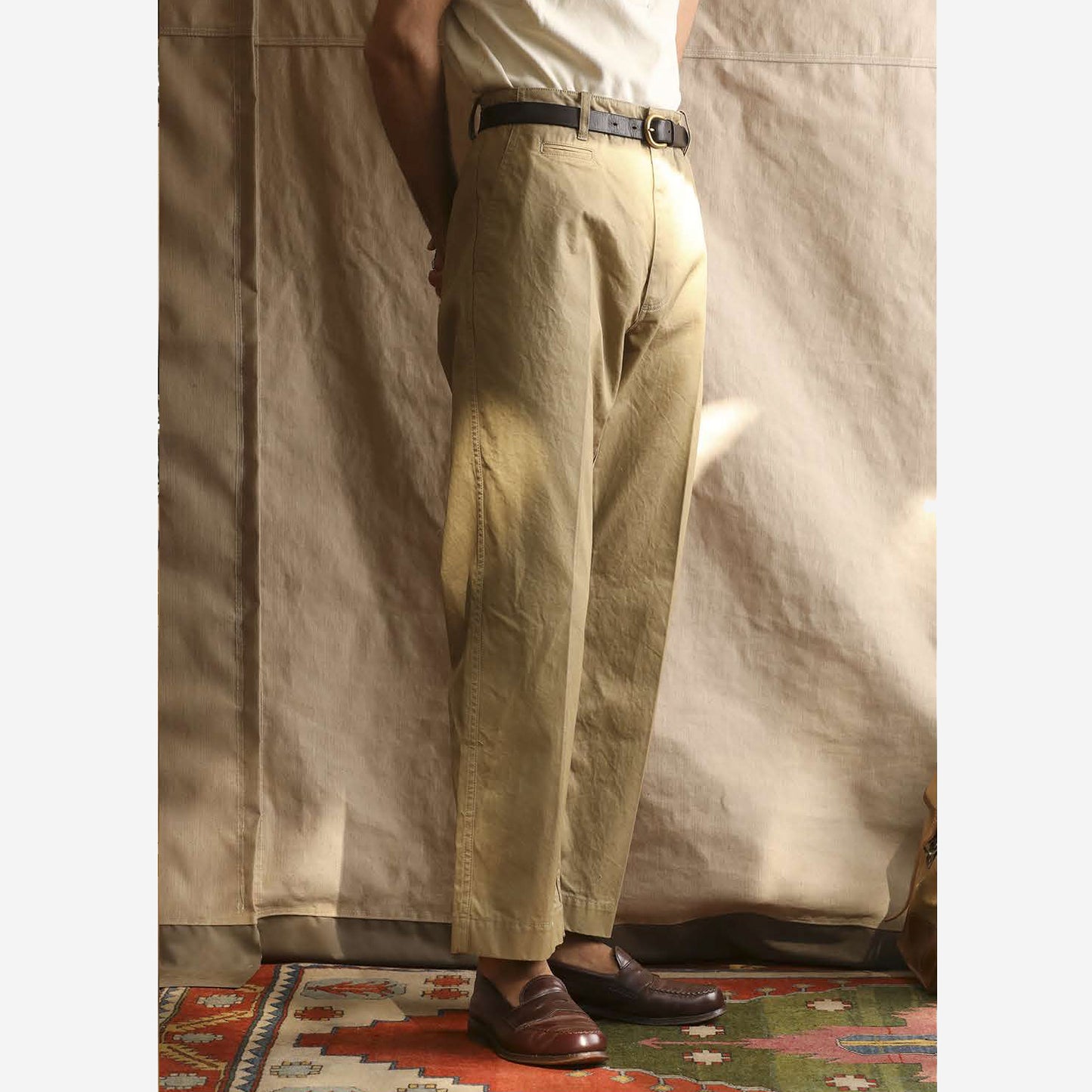 Axel Washed Gabardine Pant - Navy