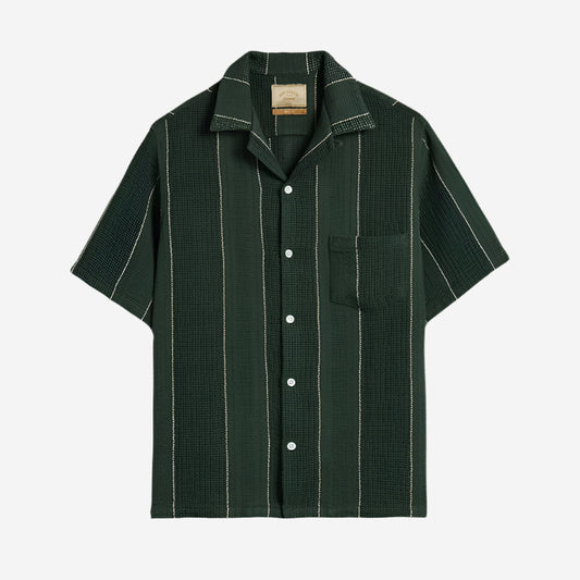 Alma Broderie Anglaise S/S Vacation Shirt - Green