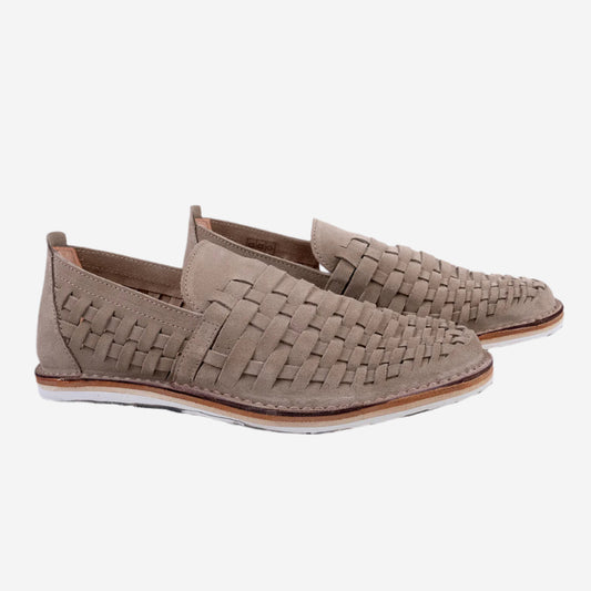 Arakflex Suede Braided Loafer - Stone