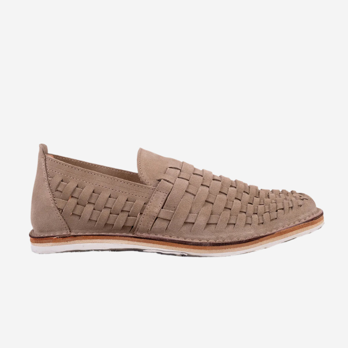 Arakflex Suede Braided Loafer - Stone