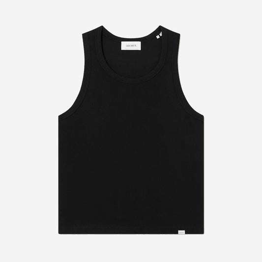 Arthur Ribbed Tank Top - Black