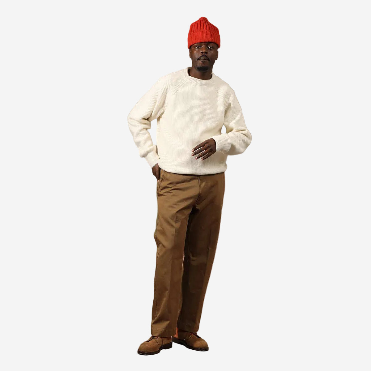 Axel Double Twisted Gabardine Pants - Beige