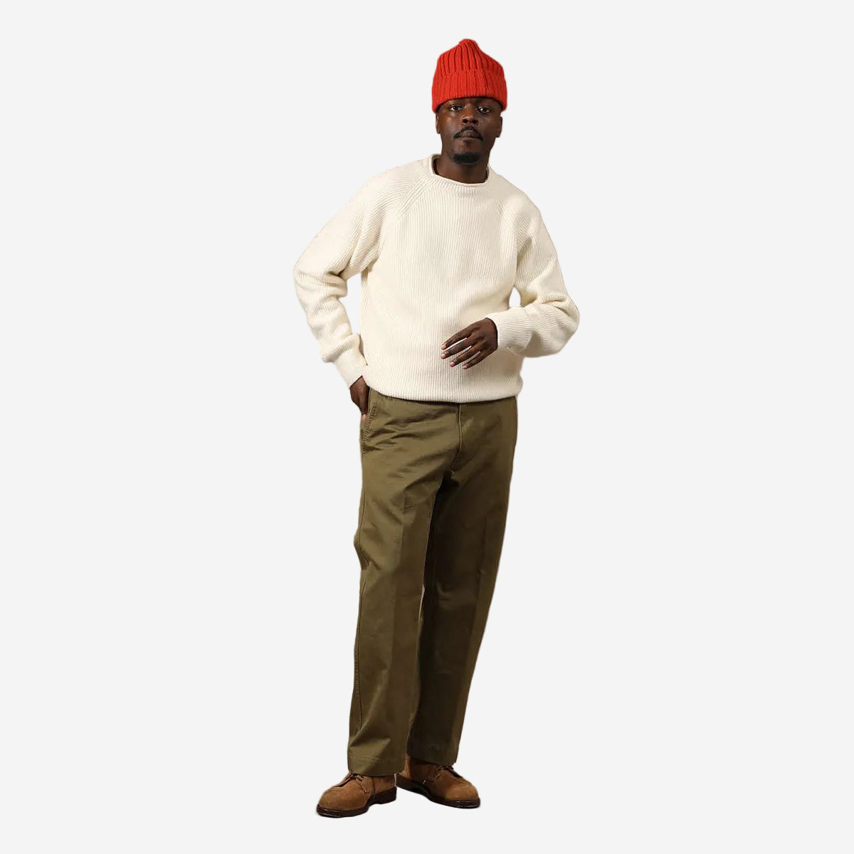 Axel Double Twisted Gabardine Pants - Olive