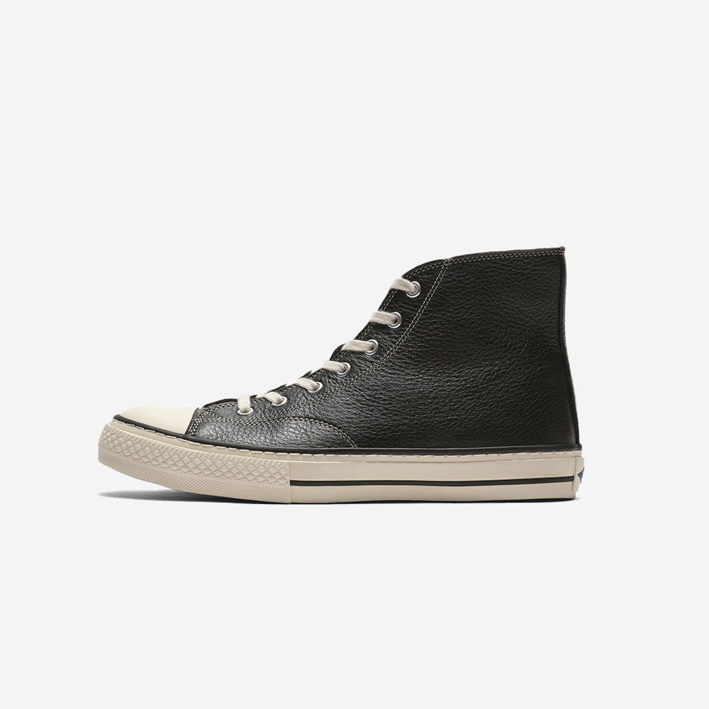 B-01H Leather Military High Sneakers - Black