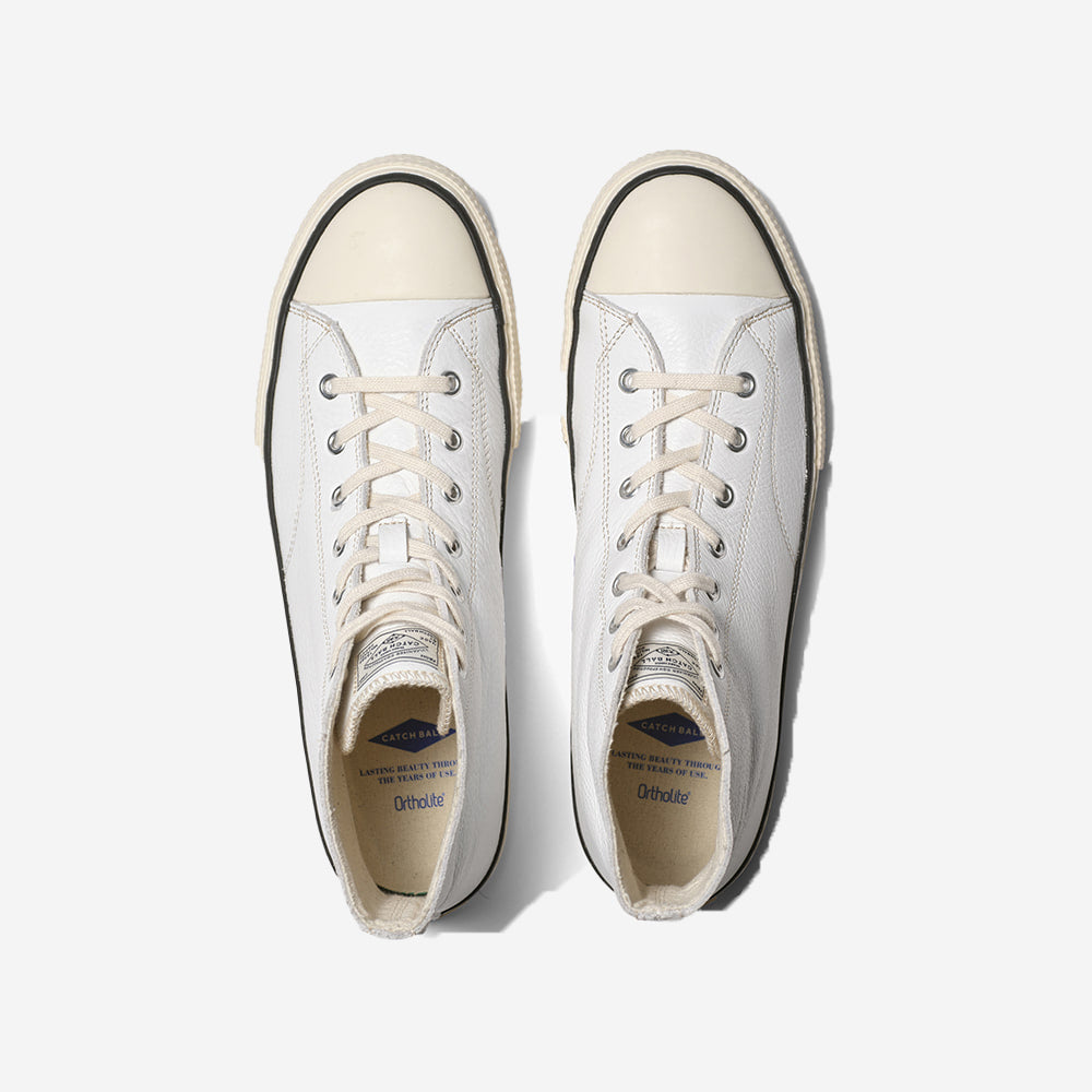 B-01H Leather Military High Sneakers - White