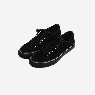 B-02 Suede Basketball Low Sneakers - Black/Black