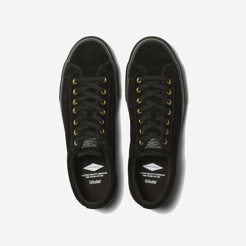 B-02 Suede Basketball Low Sneakers - Black/Black