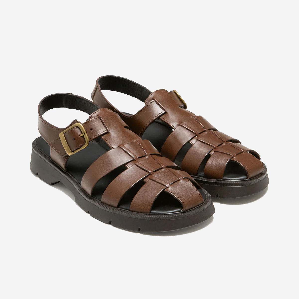 Babord VGT Leather Fisherman Sandal - Brown