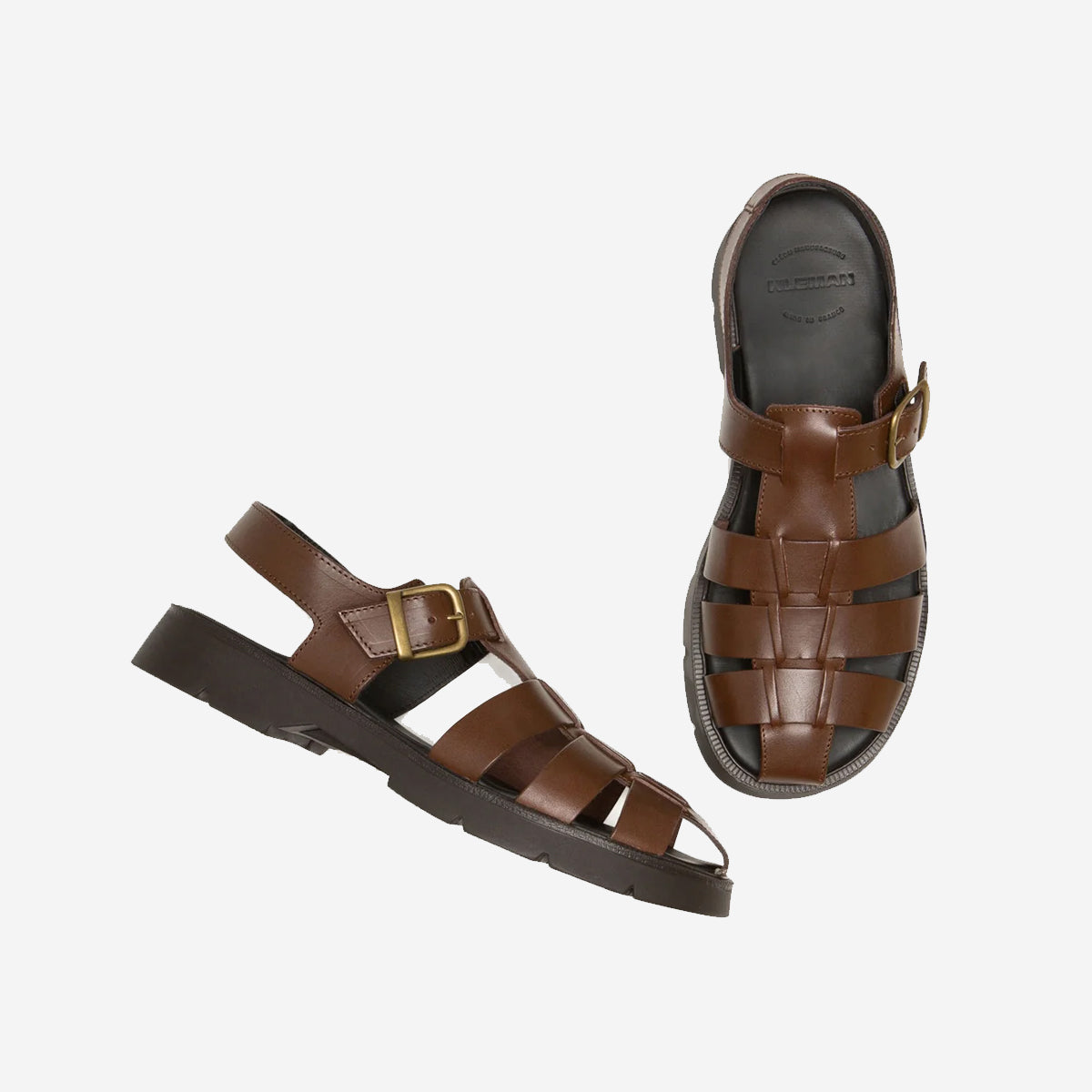 Babord VGT Leather Fisherman Sandal - Brown