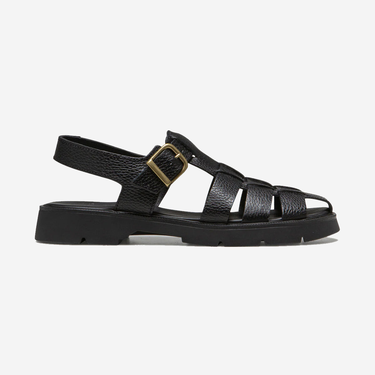 Babord VGT CG Leather Fisherman Sandal - Black