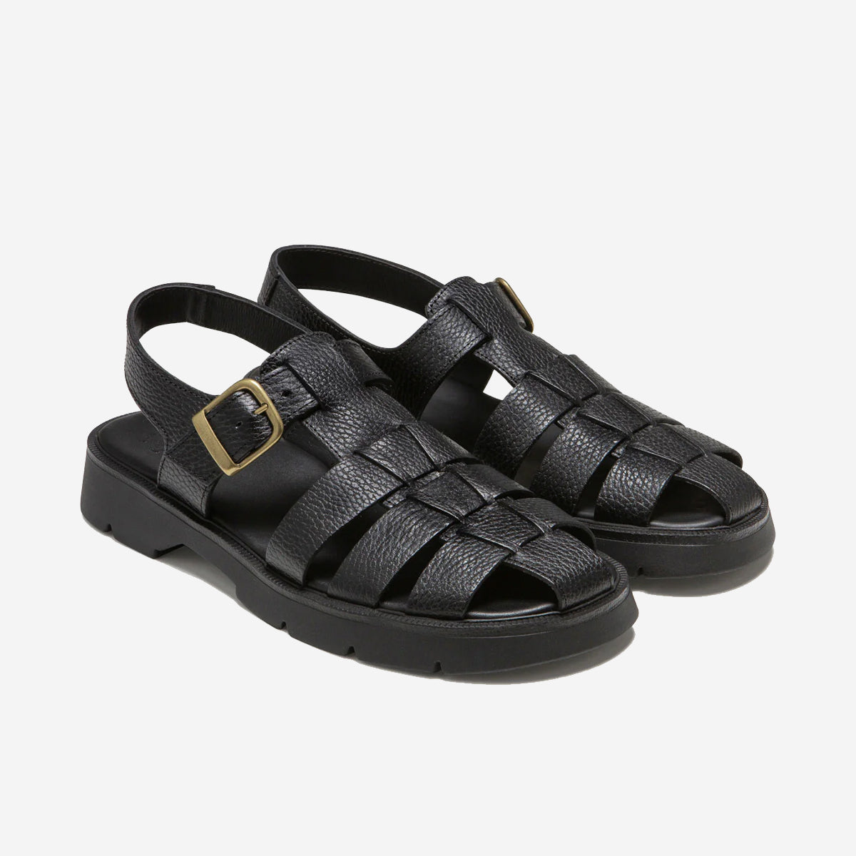 Babord VGT CG Leather Fisherman Sandal - Black