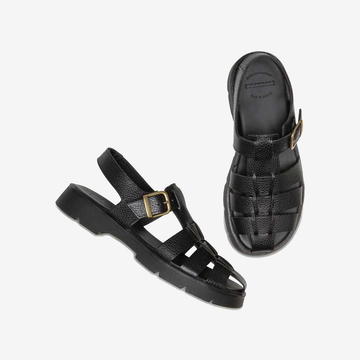 Babord VGT CG Leather Fisherman Sandal - Black