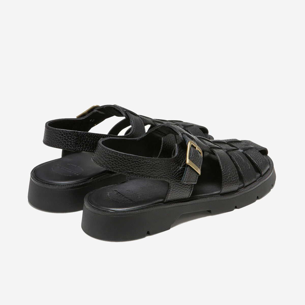 Babord VGT CG Leather Fisherman Sandal - Black