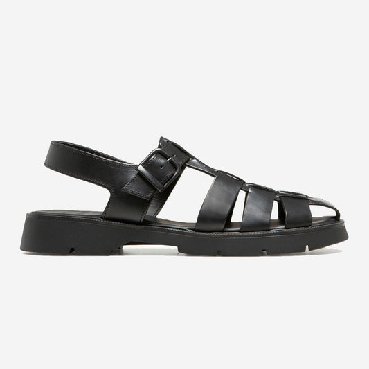 Babord VGT Leather Fisherman Sandal - Black