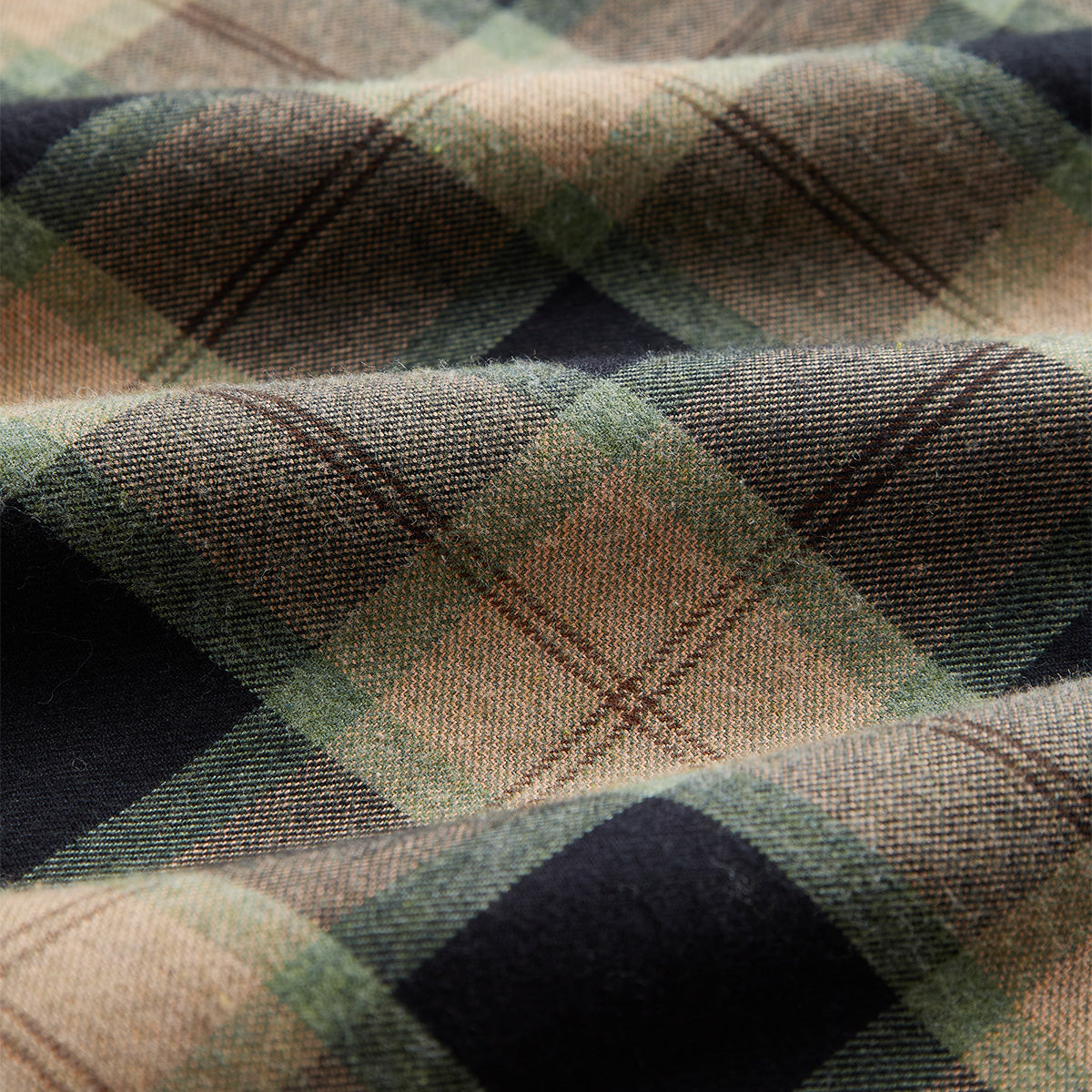 Bass Plaid Flannel Shirt - Navy/Tan