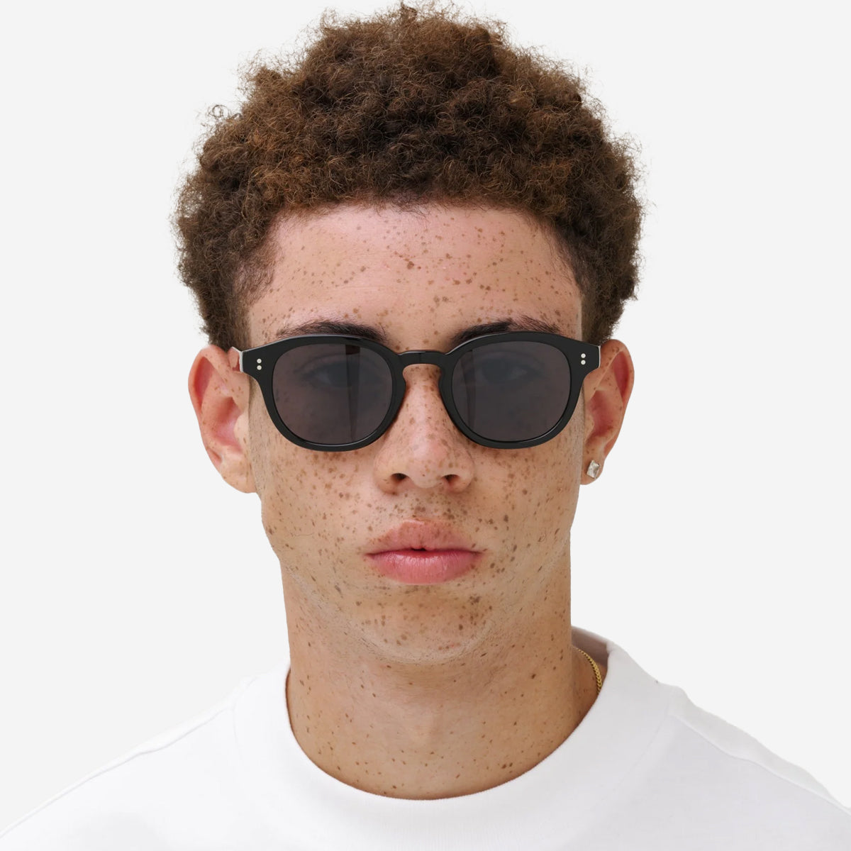 BILLE Round Sunglasses - Black/Black