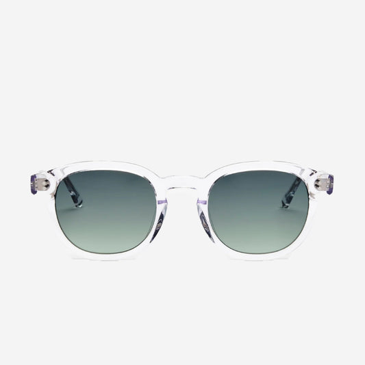 BILLE Round Sunglasses - Crystal/Green