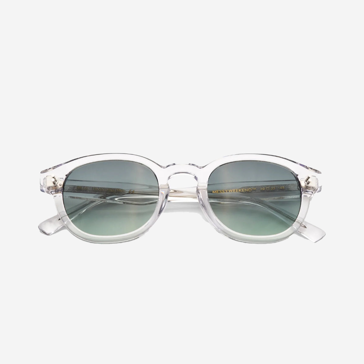 BILLE Round Sunglasses - Crystal/Green
