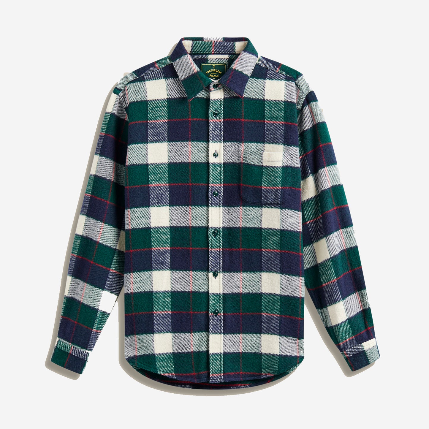 Bottle Check Flannel Shirt - Green/Blue/White