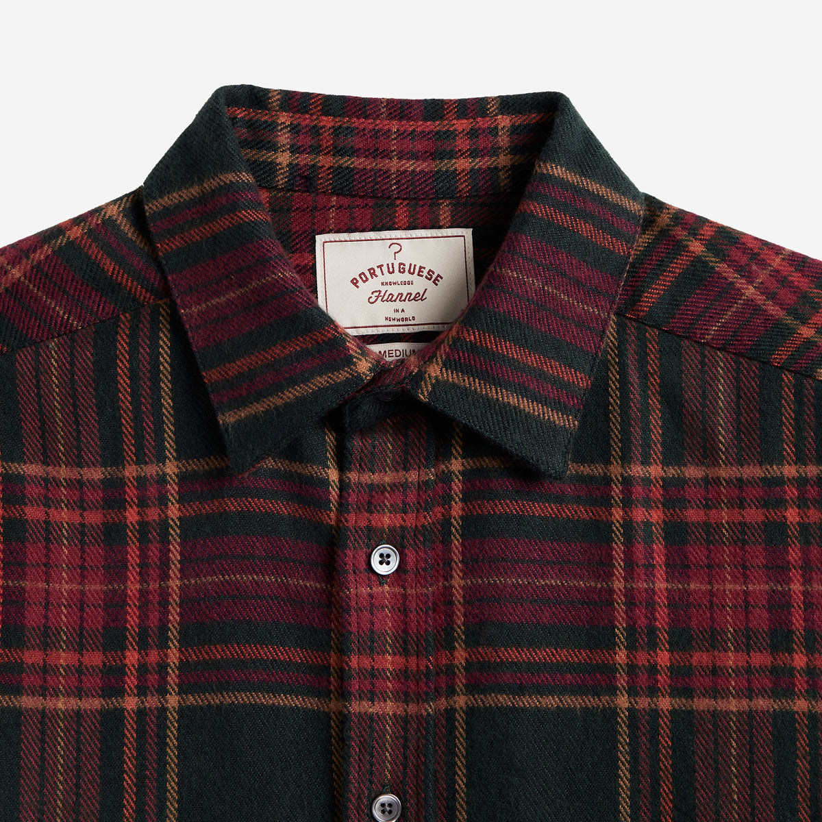 Bravio Plaid Flannel Shirt - Forest/Red