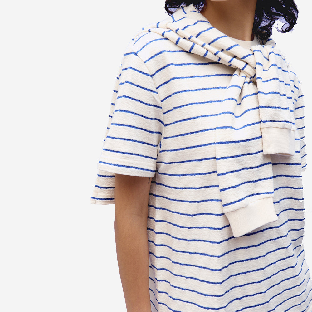 Terry Staple Stripe T-Shirt - Raw/Royal