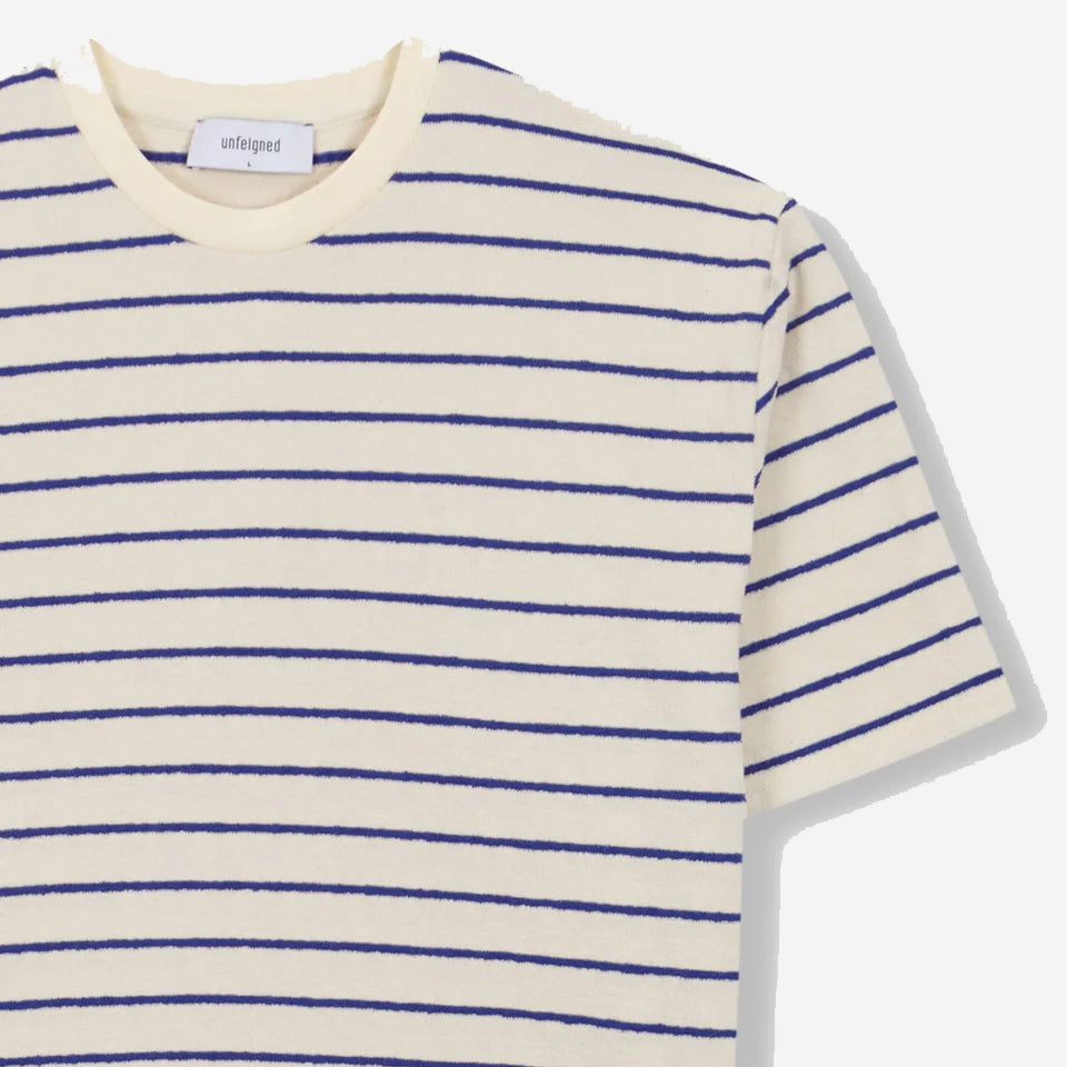 Terry Staple Stripe T-Shirt - Raw/Royal