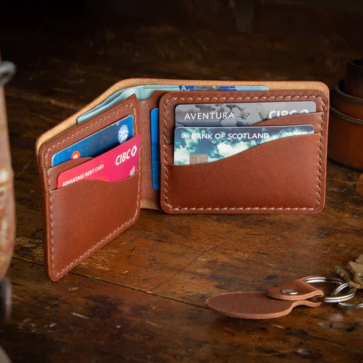 Bucklaw Bi-Fold Leather Wallet - Brown