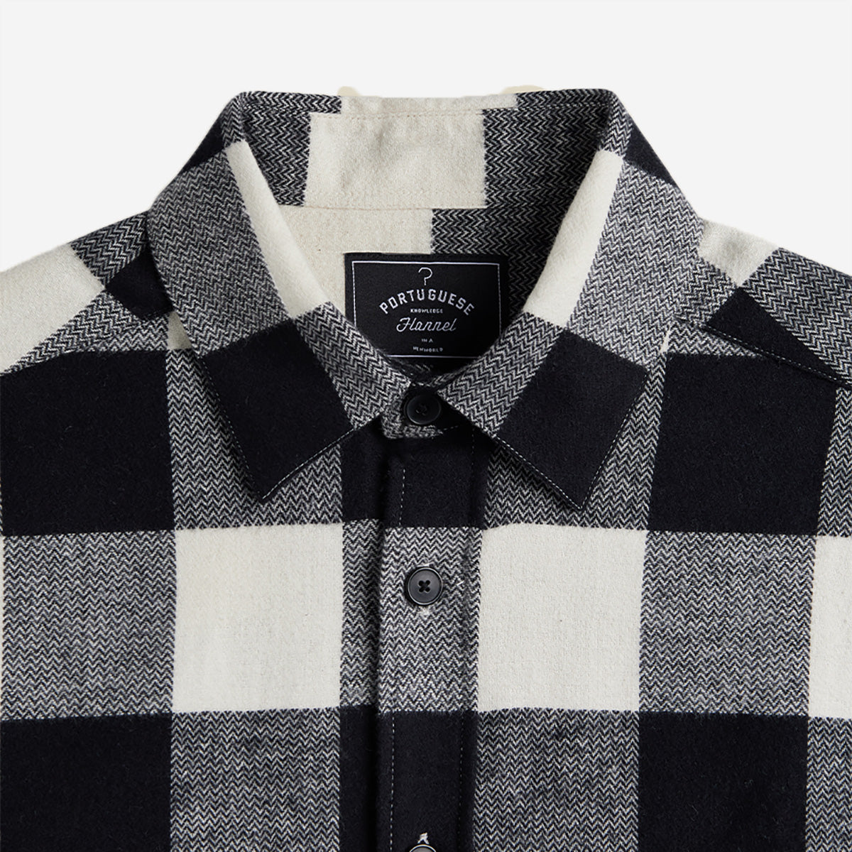 Buffalo Plaid Flannel Shirt - Black/White