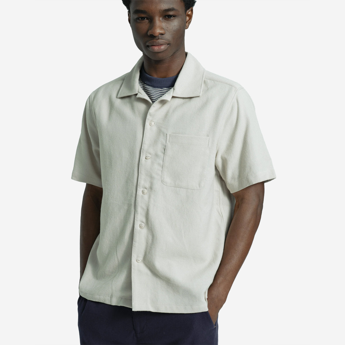 Busey Textured S/S Shirt - Sand