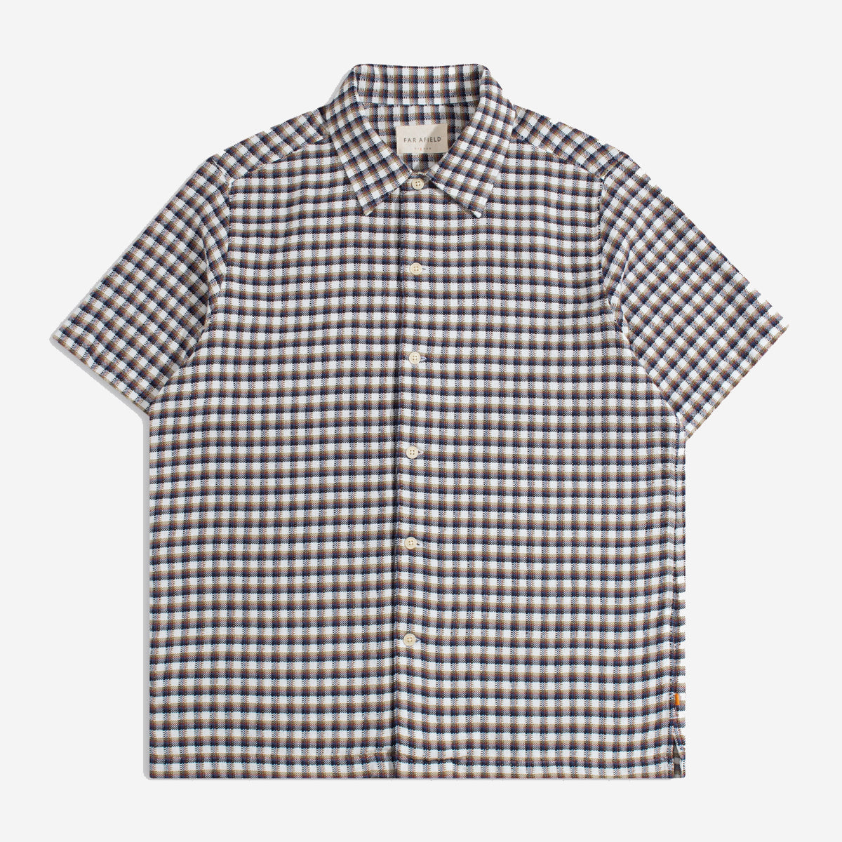 Busey Dobby Check S/S Shirt - White/Multi