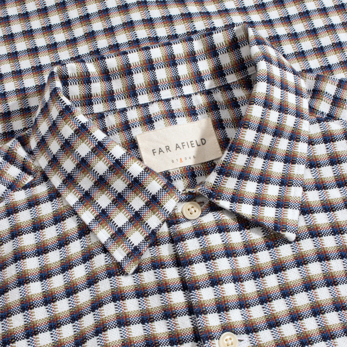 Busey Dobby Check S/S Shirt - White/Multi