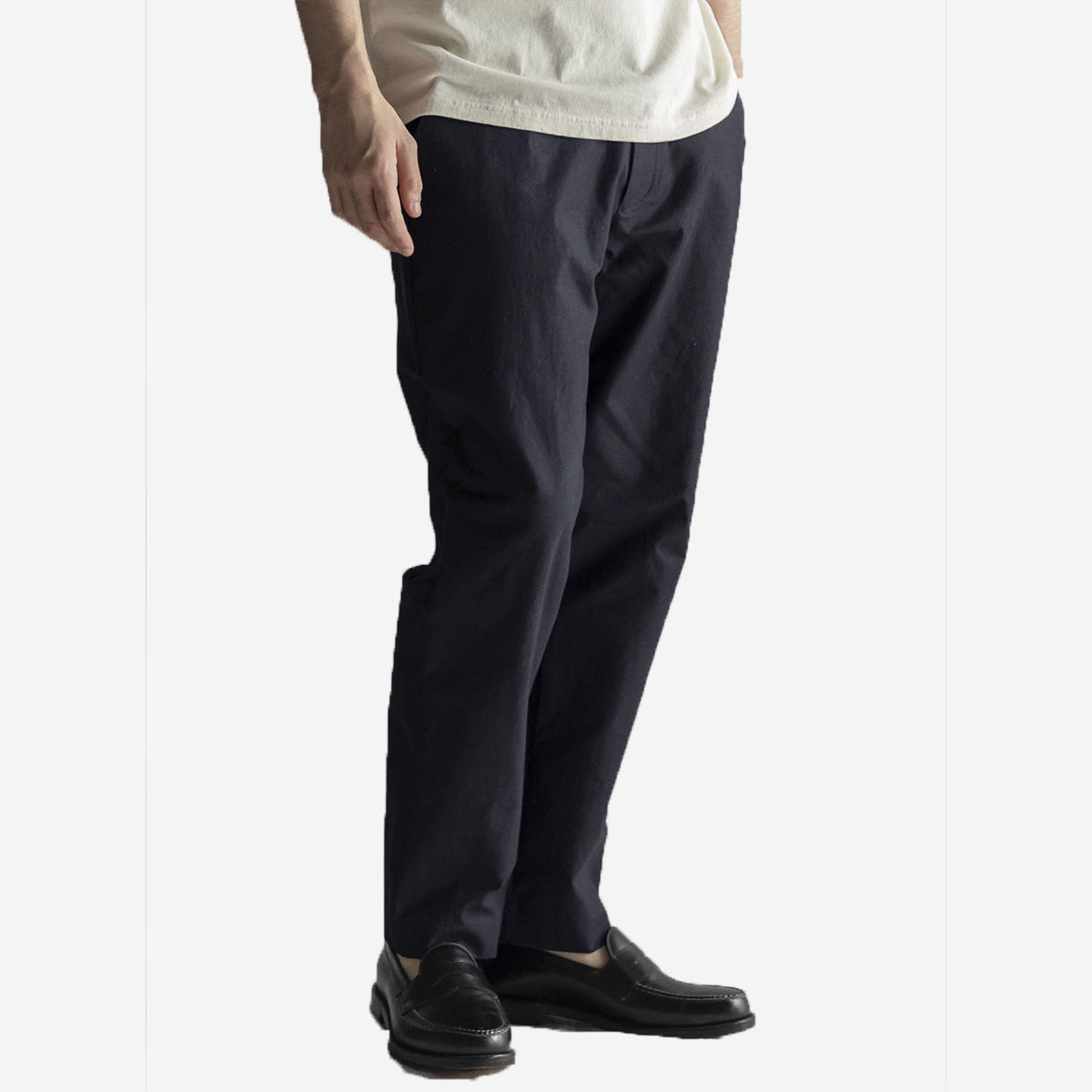 Back-Nep Tapered Trousers - Dark Navy