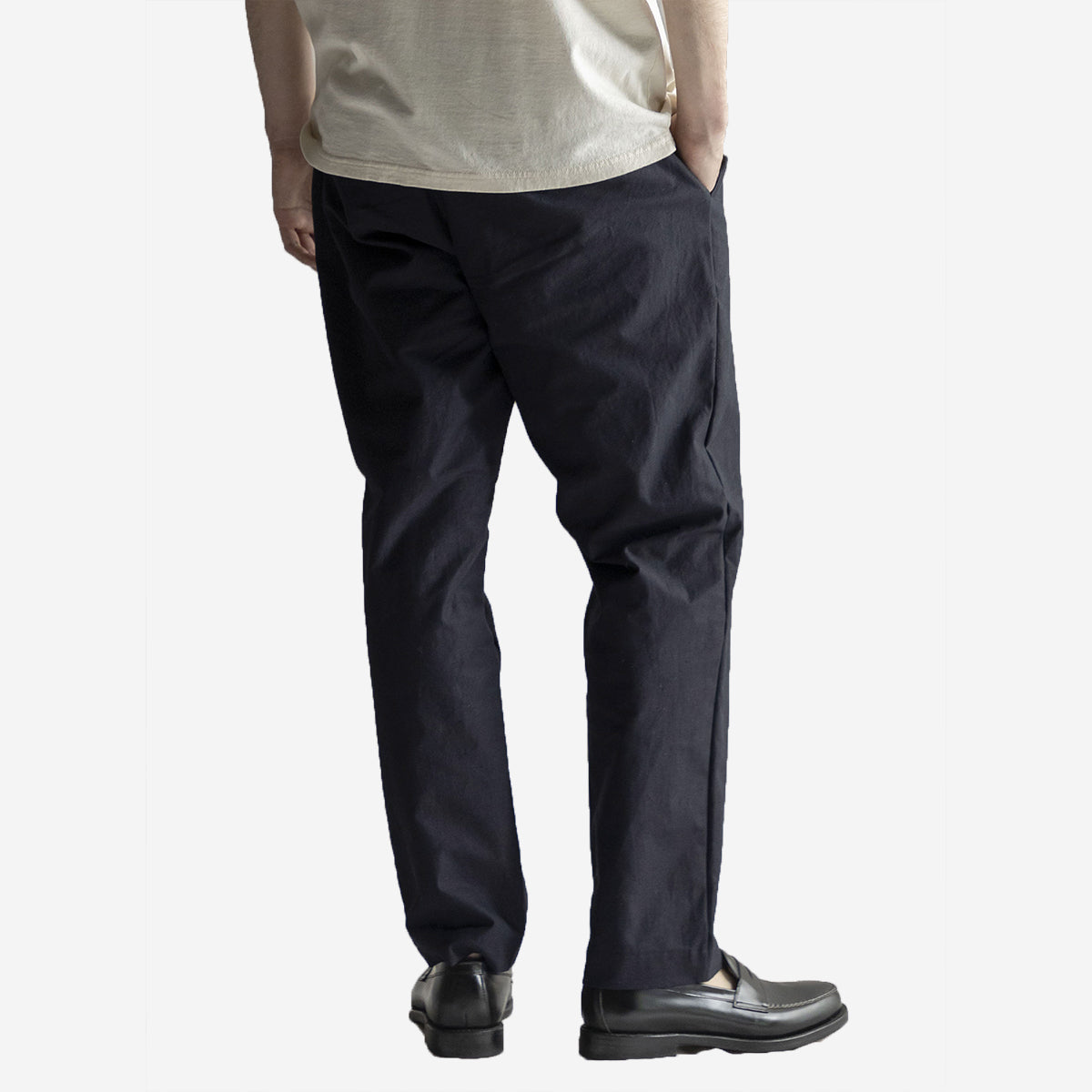 Back-Nep Tapered Trousers - Dark Navy
