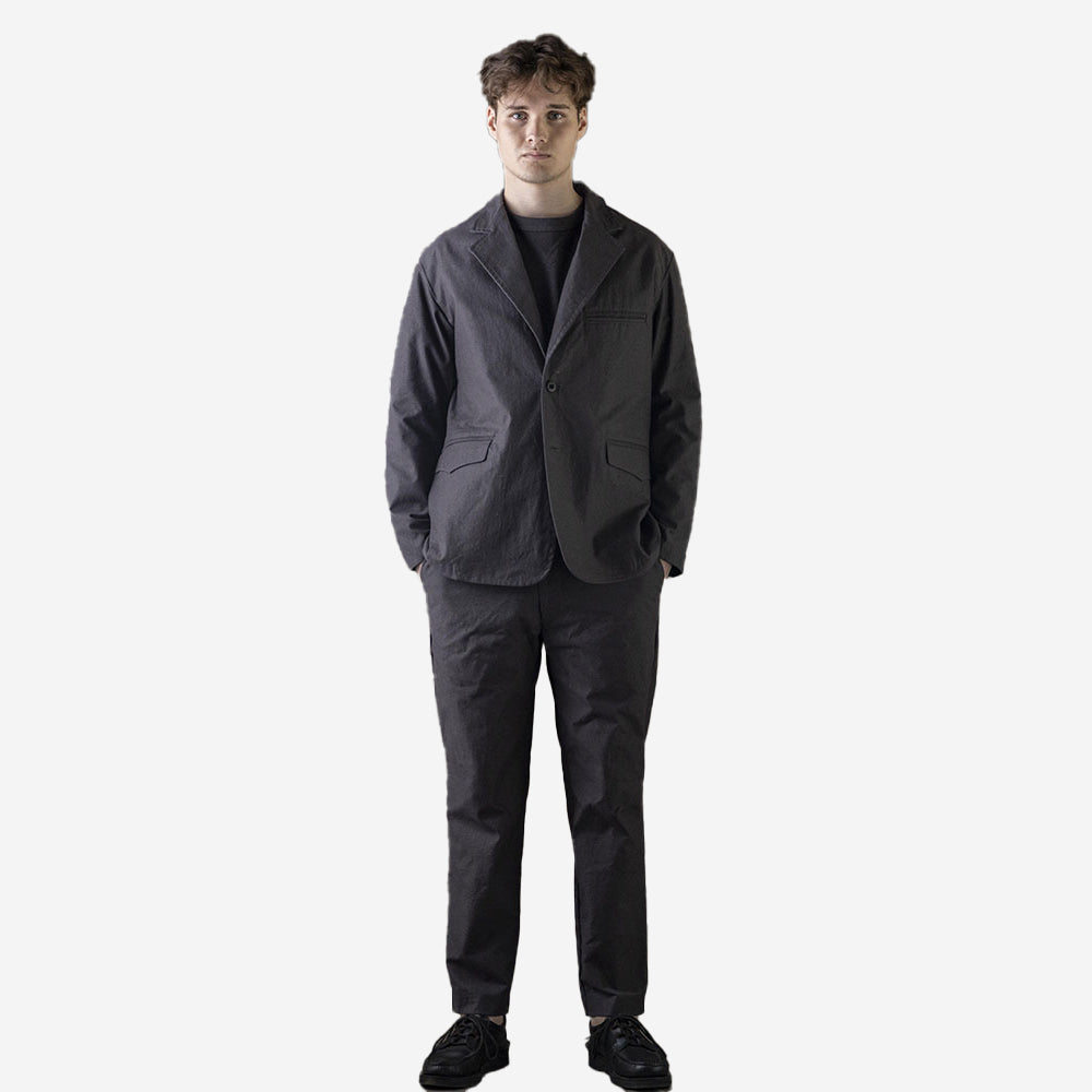 Back-Nep Tapered Trousers - Black