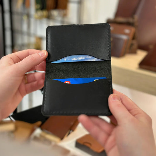 Belfry Bi-Fold Pocket Leather Wallet - Black