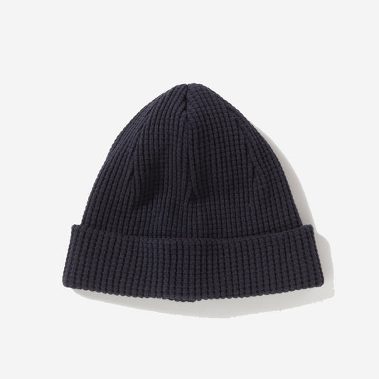 Big Waffle Knit Beanie - Deep Navy