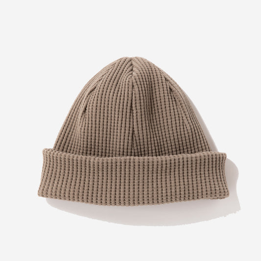 Big Waffle Knit Beanie - Sepia