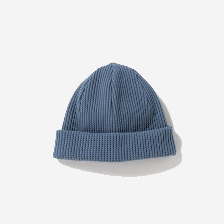 Big Waffle Knit Beanie - Smoky Blue