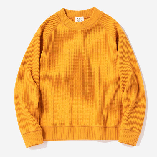 Big Waffle Mid-Neck Sweater - Butterscotch