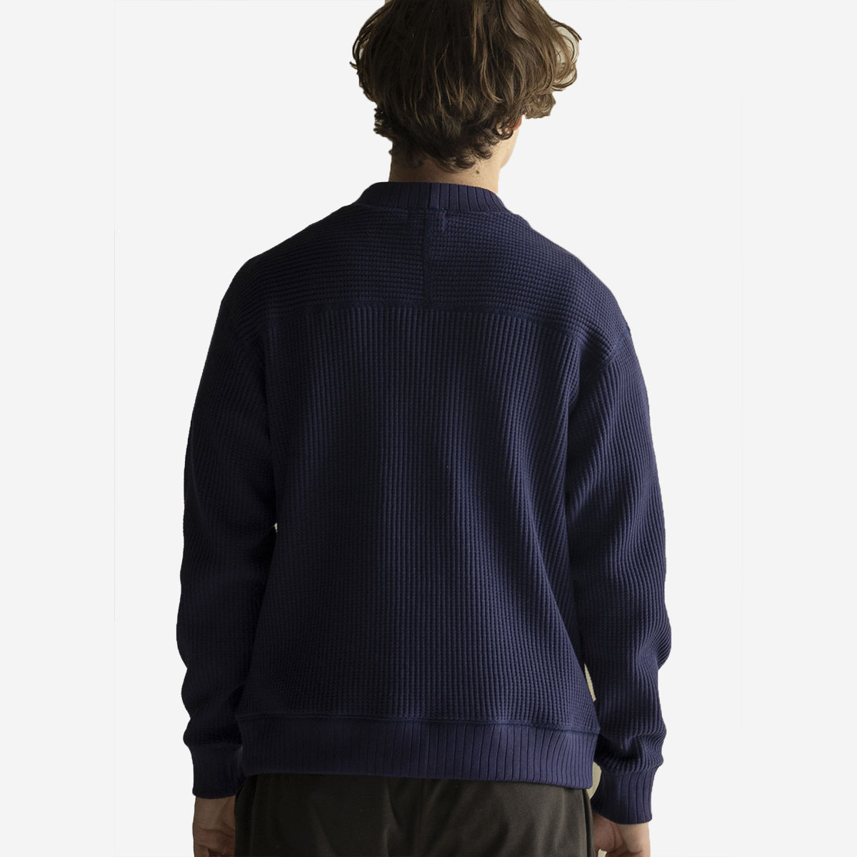 Big Waffle Mid-Neck Sweater - Butterscotch
