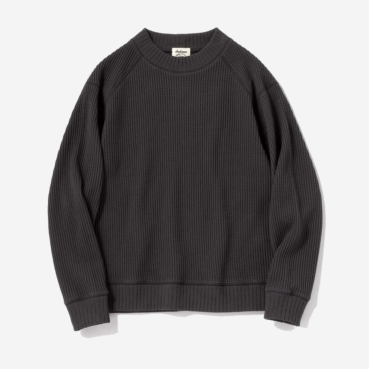 Big Waffle Mid-Neck Sweater - Sumikuro (Ink Black)
