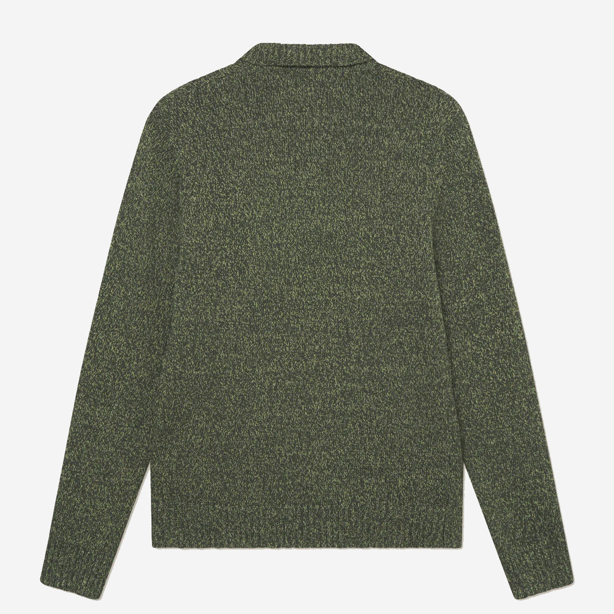 Billy Mouliné Knitted Polo - Woodbine Green Marl
