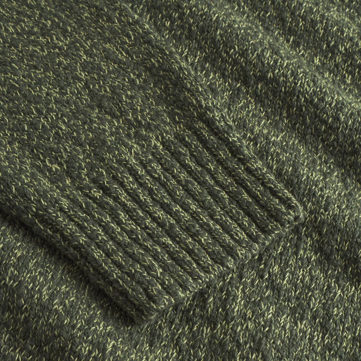 Billy Mouliné Knitted Polo - Woodbine Green Marl