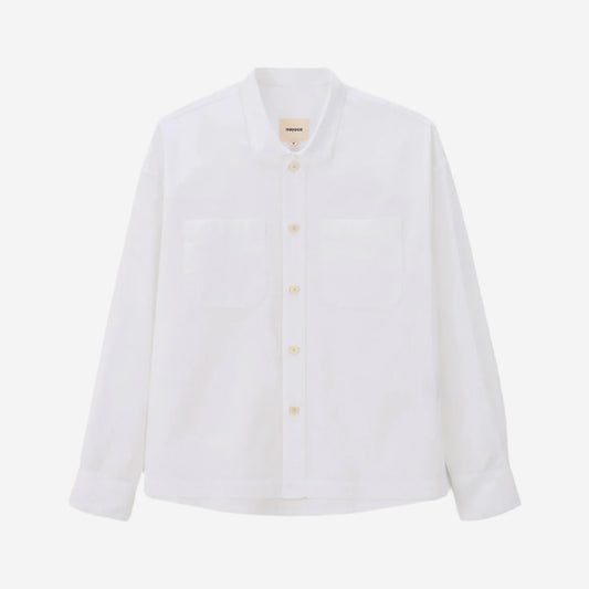 Boro Poplin Relaxed L/S Shirt - White