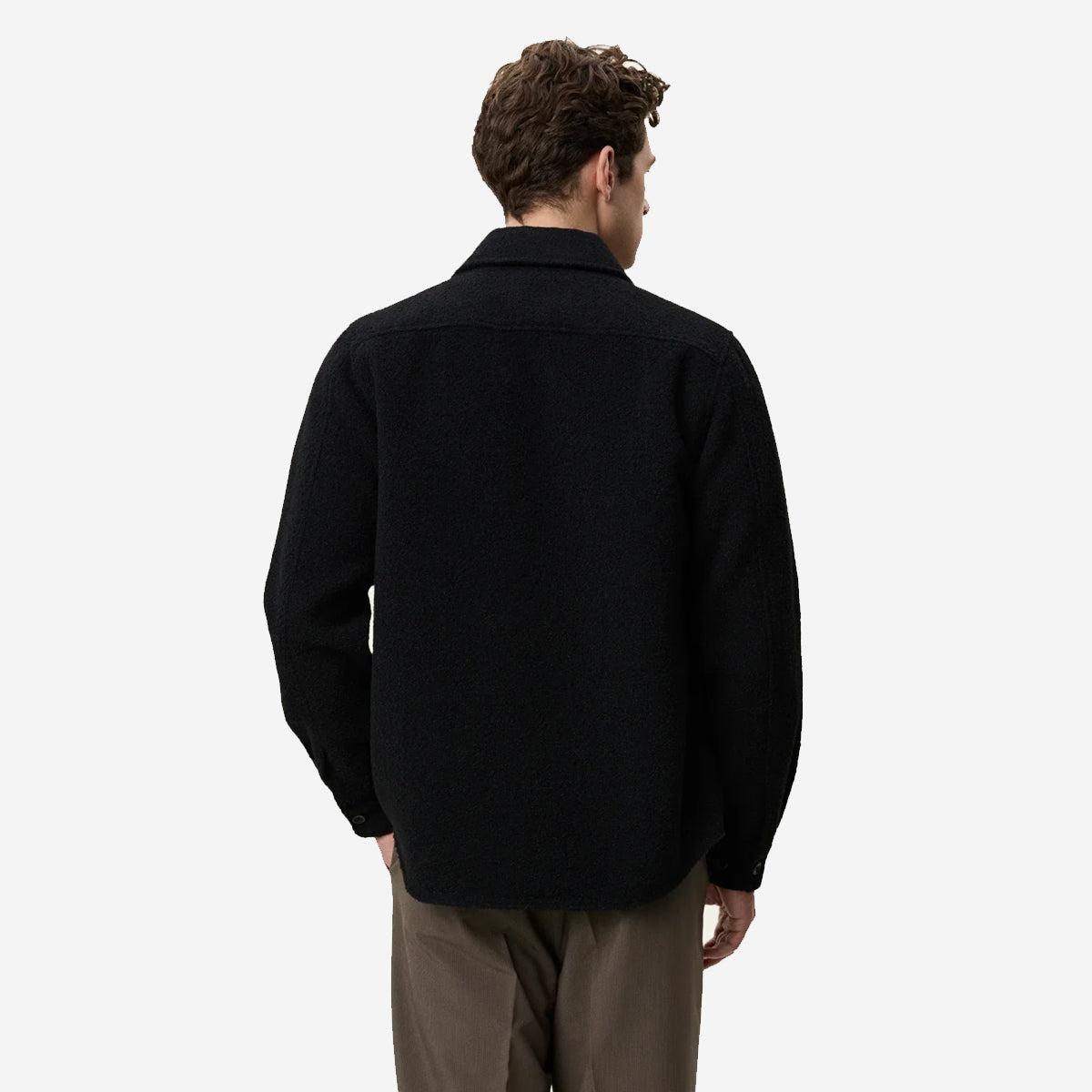 Bouclé Wool Overshirt - Black