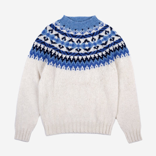 Chunky British Wool Fair Isle Sweater - Cheviot