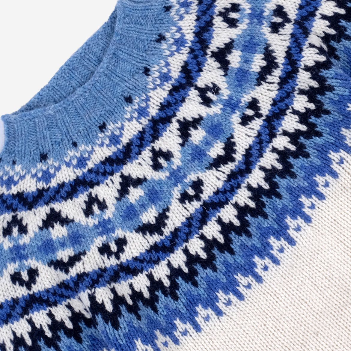 Chunky British Wool Fair Isle Sweater - Cheviot
