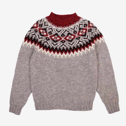 Chunky British Wool Fair Isle Sweater - Wensleydale