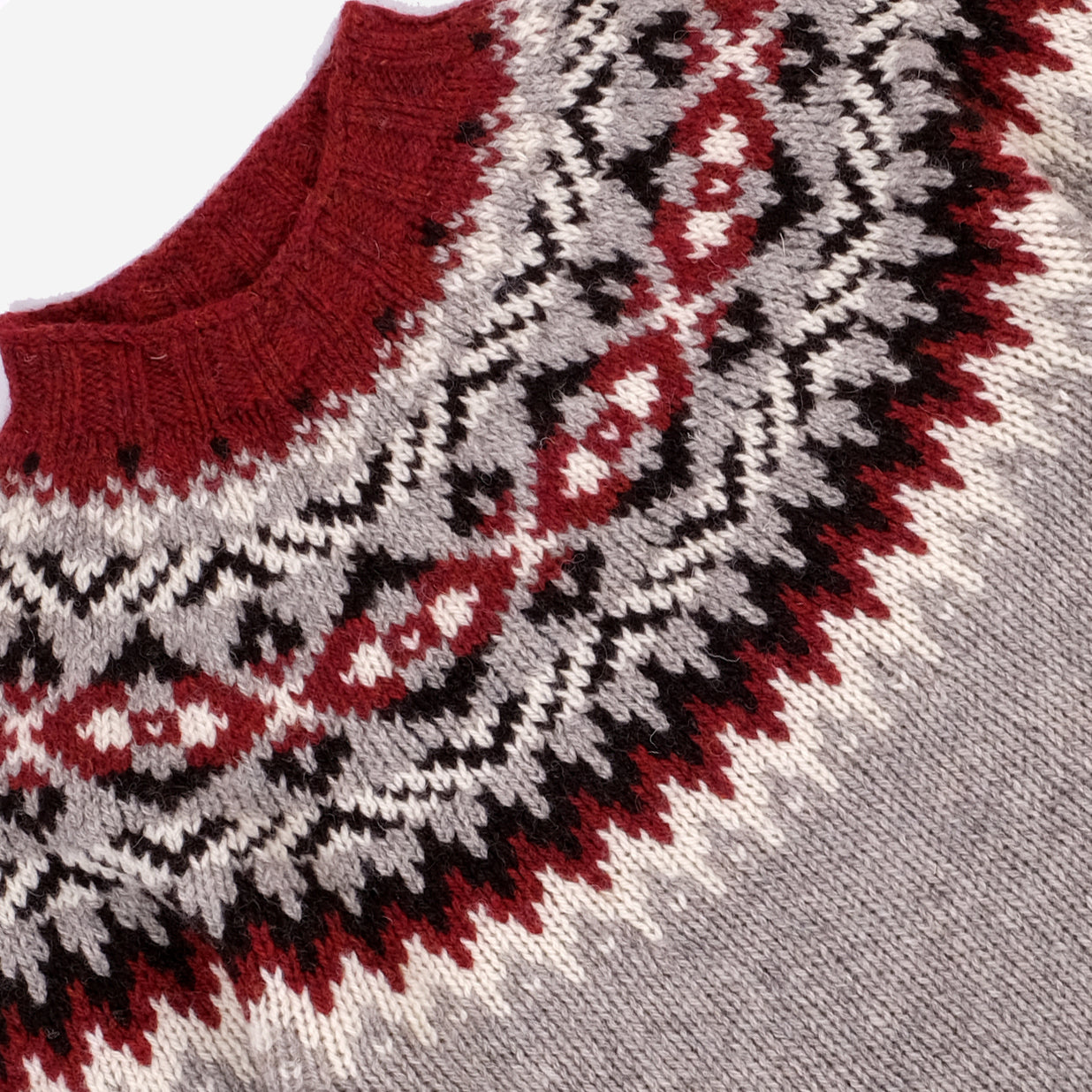 Chunky British Wool Fair Isle Sweater - Wensleydale